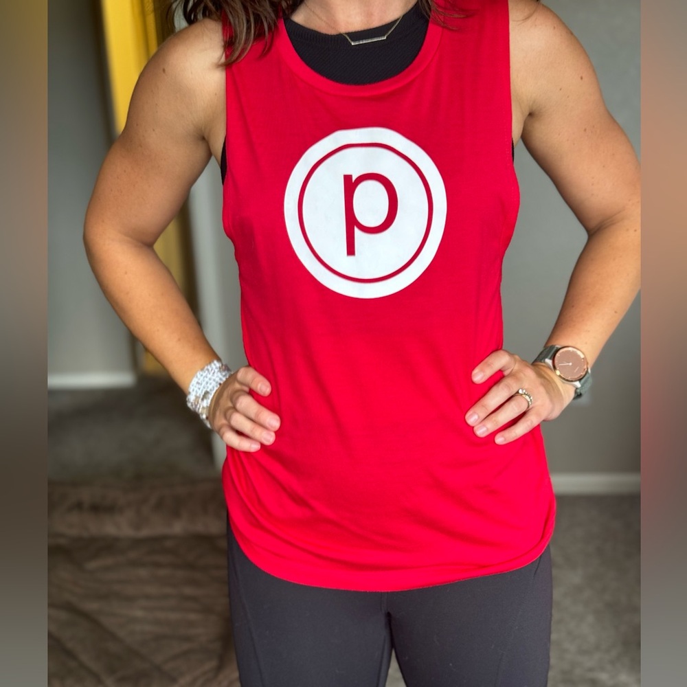 Red pure barre tank
